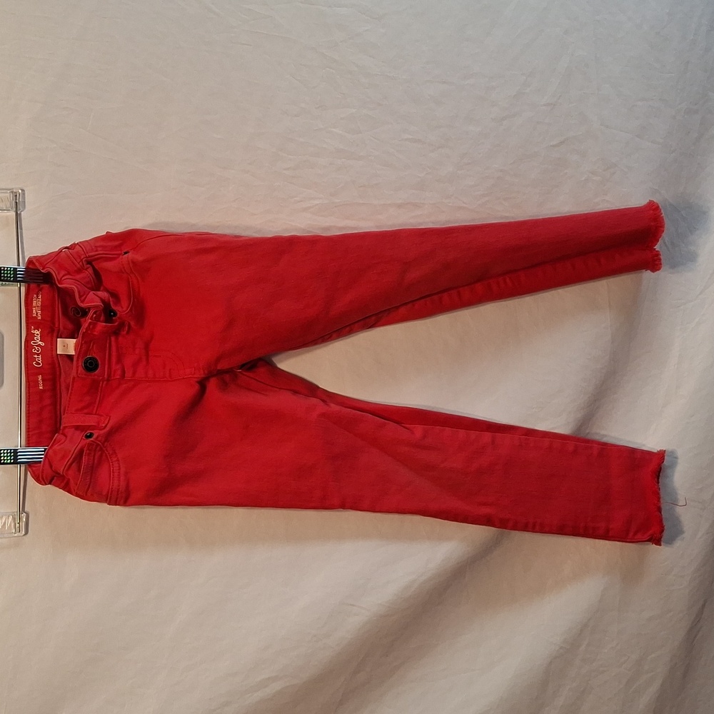 Cat& Jack Girls Size 6 Red Jeggings